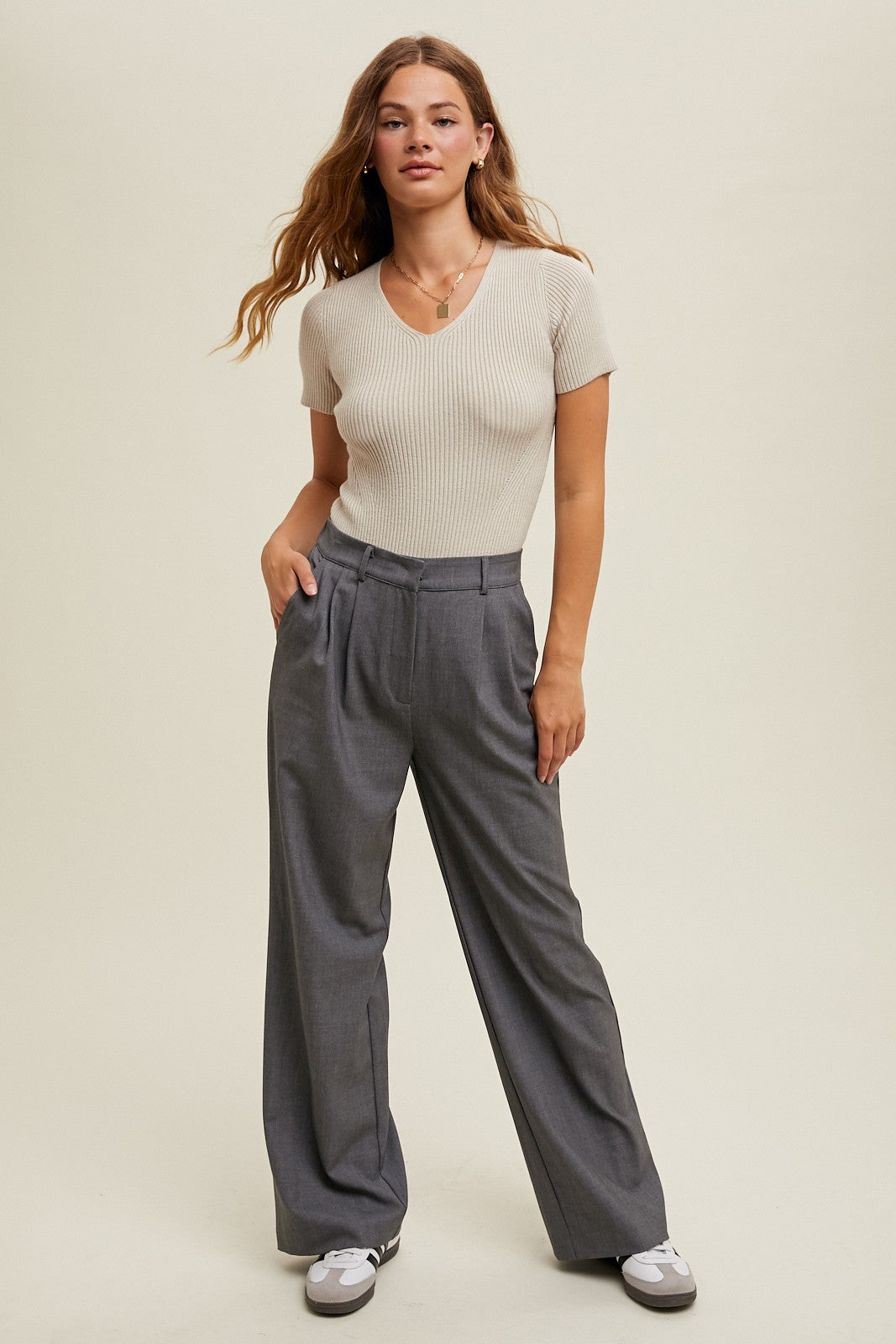 Shell Ribbed Knit Bodysuit