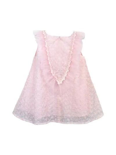Floral Embroidery Bib Dress