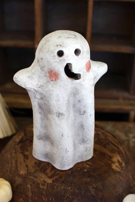 Tabletop Clay Ghost Lanterns