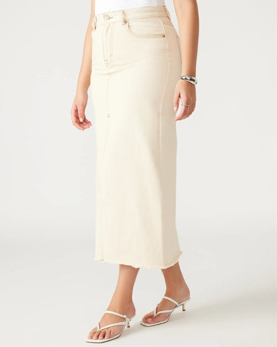 Avani Denim Skirt in Ivory