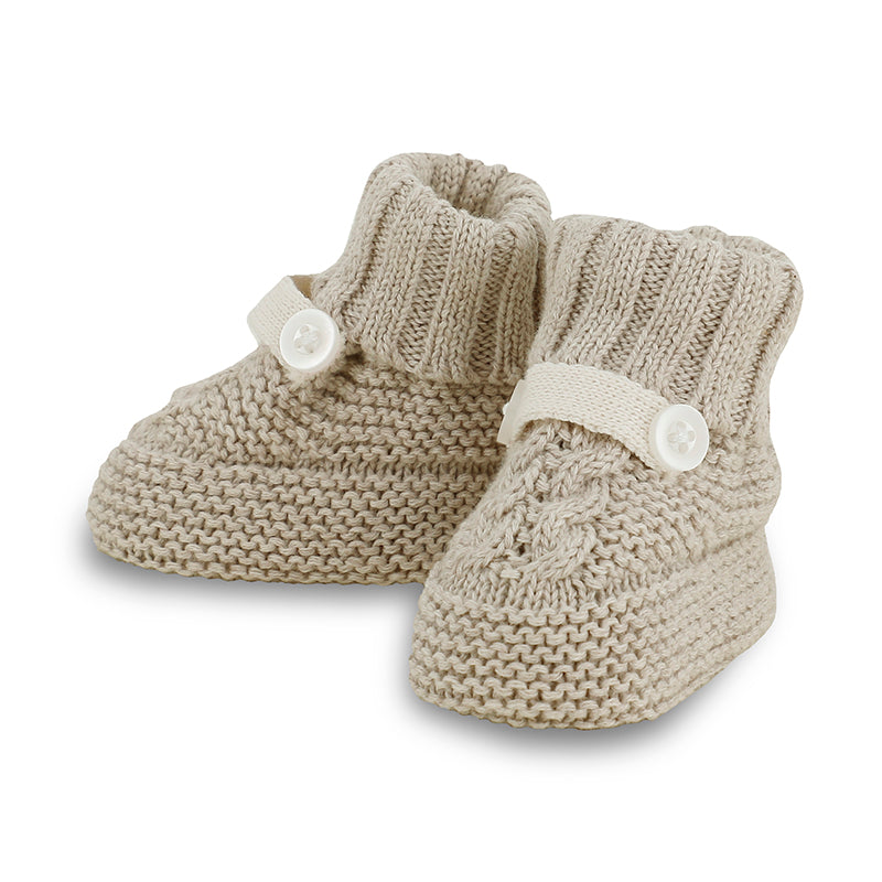 Knit Booties in Neutral