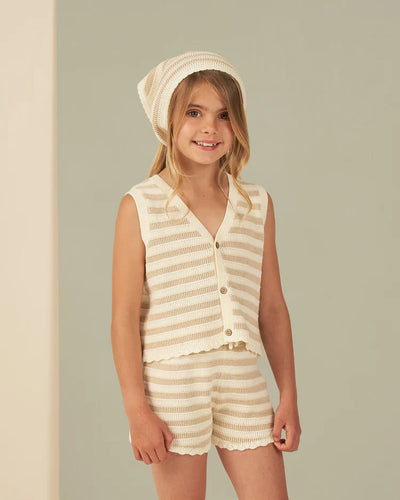 Sand Stripe Knit Shorts