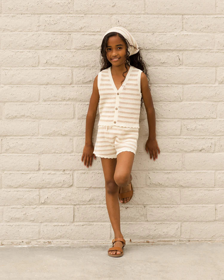 Sand Stripe Knit Shorts