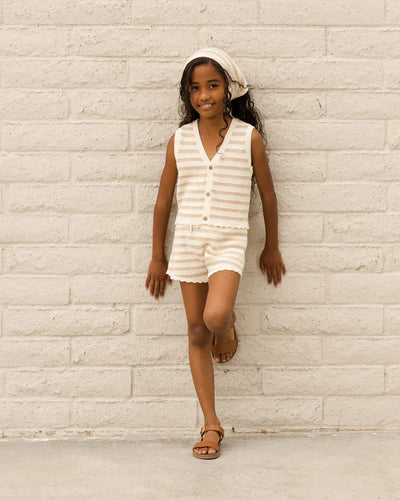 Sand Stripe Knit Shorts