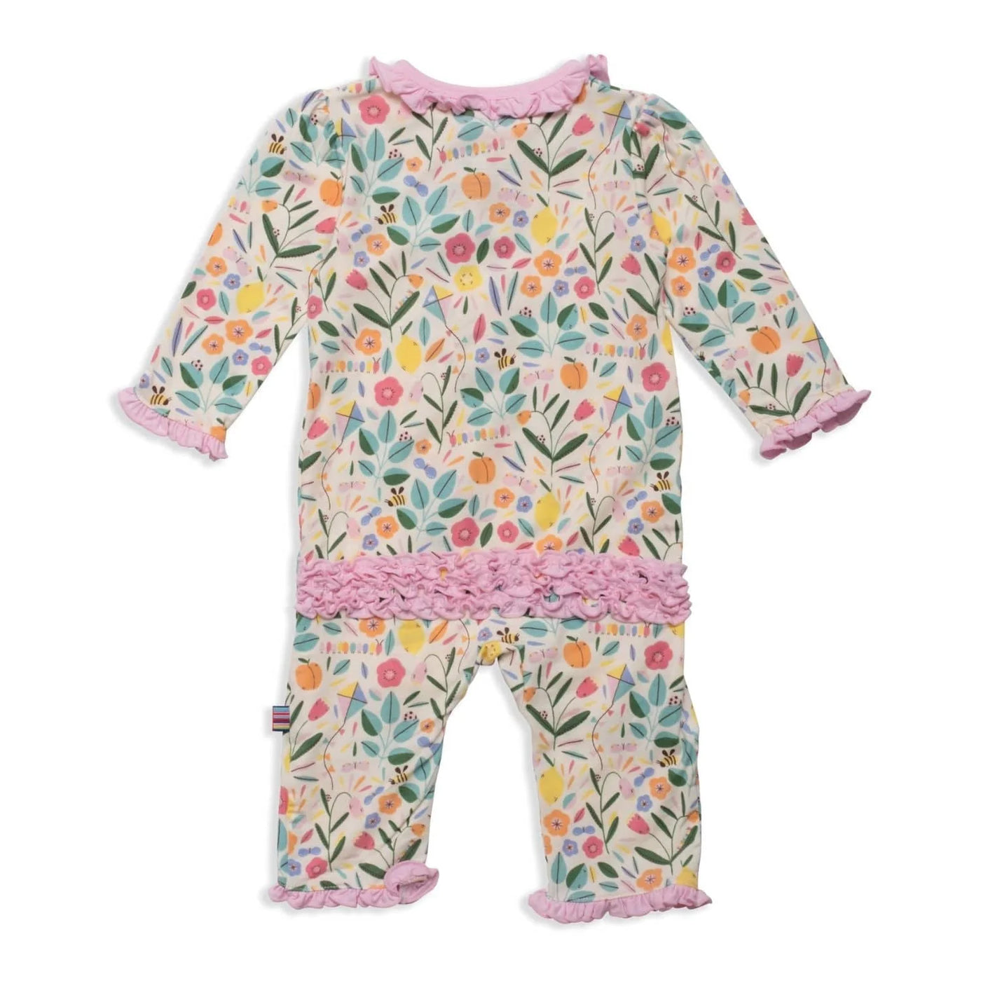 Life's Peachy Ruffled Coveralls
