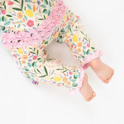 Life's Peachy Ruffled Coveralls