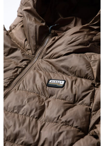Pacific Packable Eco Puff Jacket in Brown