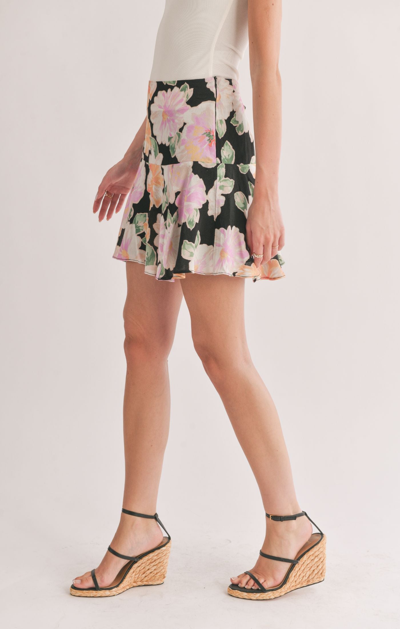 Meadows Flare Mini Skirt