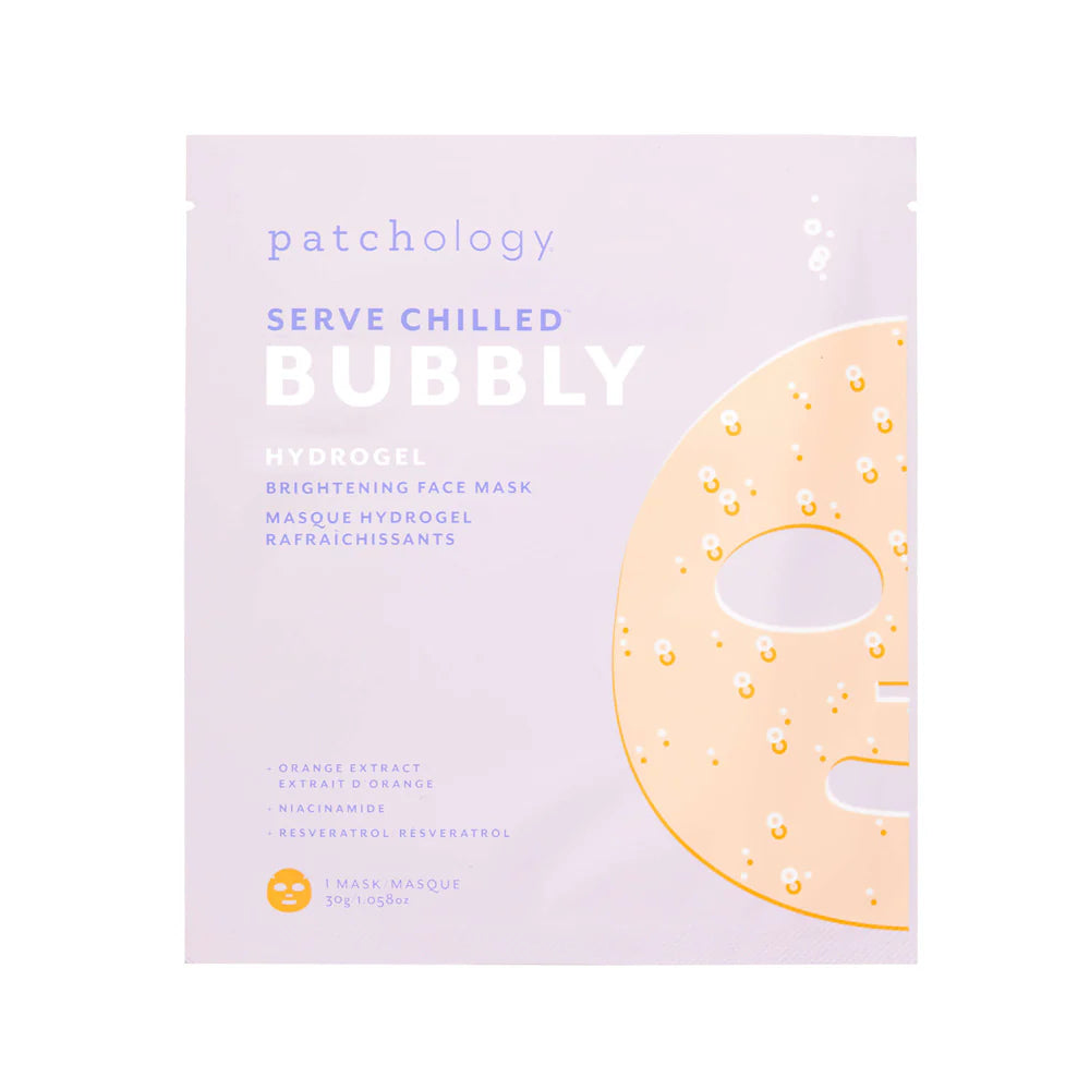 Served Chilled Bubbly Brightening Hydrogel Mask