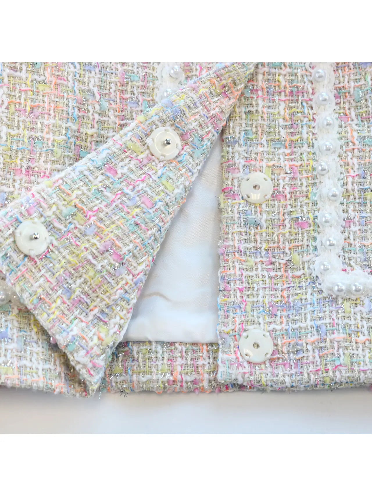 Pearl Trim Tweed Jacket