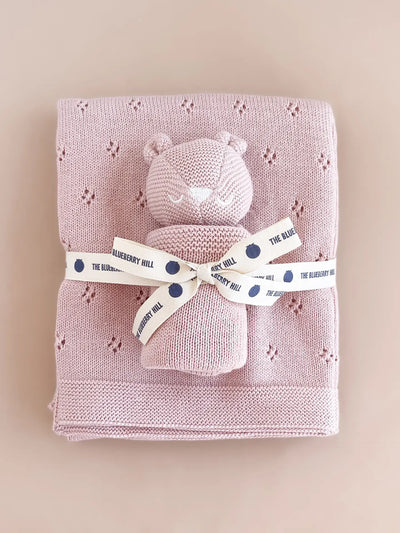 Pique Blanket & Bear Lovey