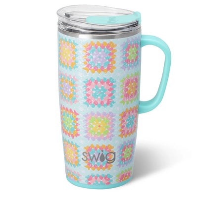 Granny Squares Travel Mug 22oz