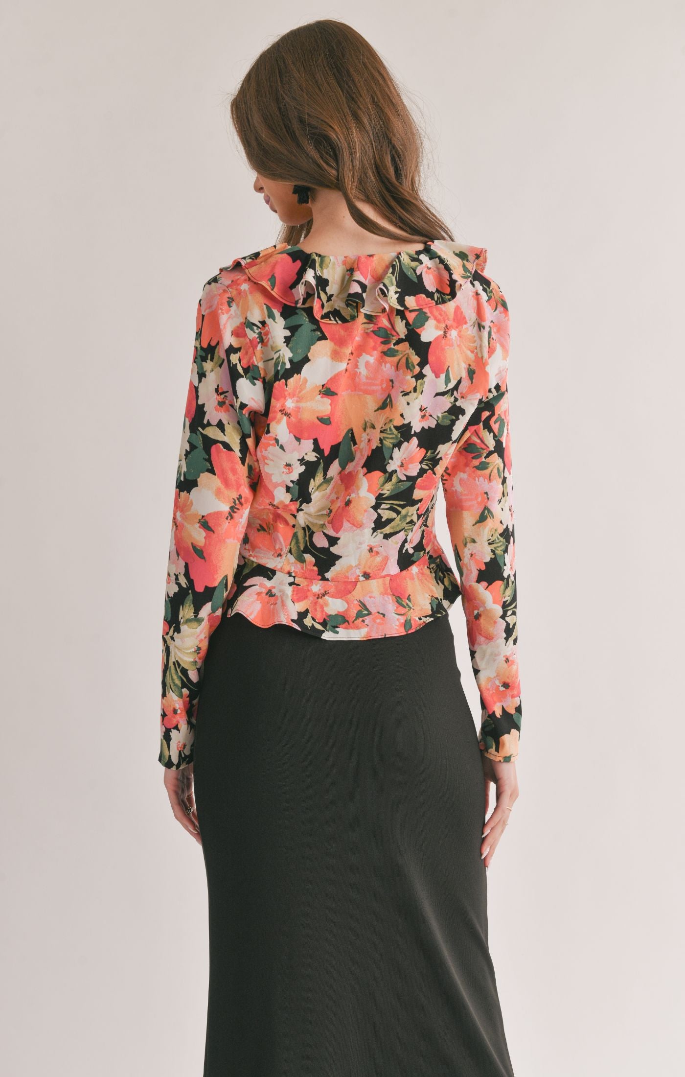 Scenic Beauty Ruffle Tie Top