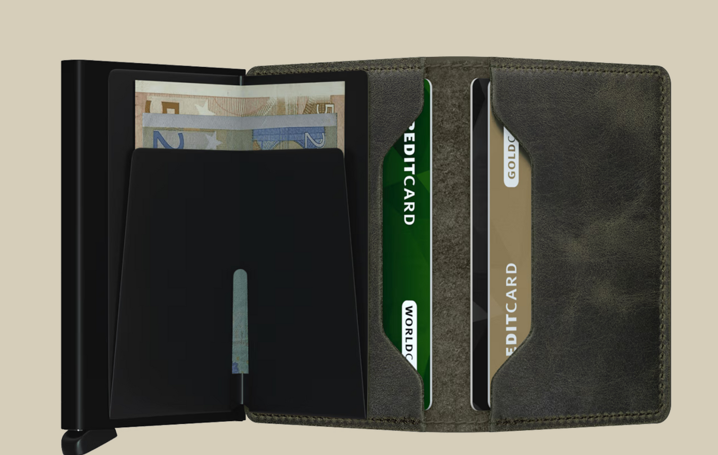 Slimwallet Vintage Olive-Black