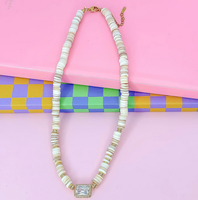 Dream Pop Gemstone Necklace - Nude