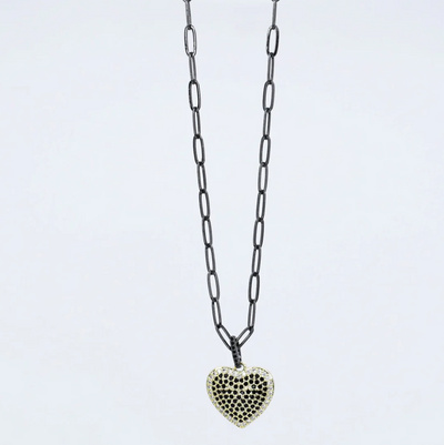 You Got My Heart Black Necklace