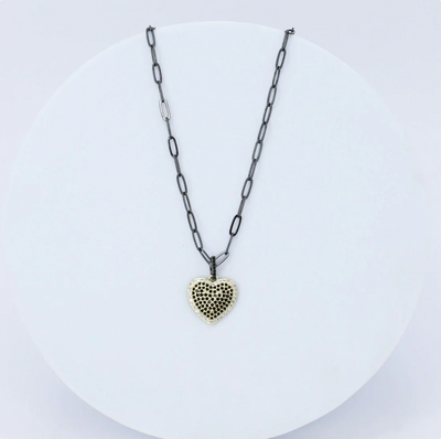You Got My Heart Black Necklace