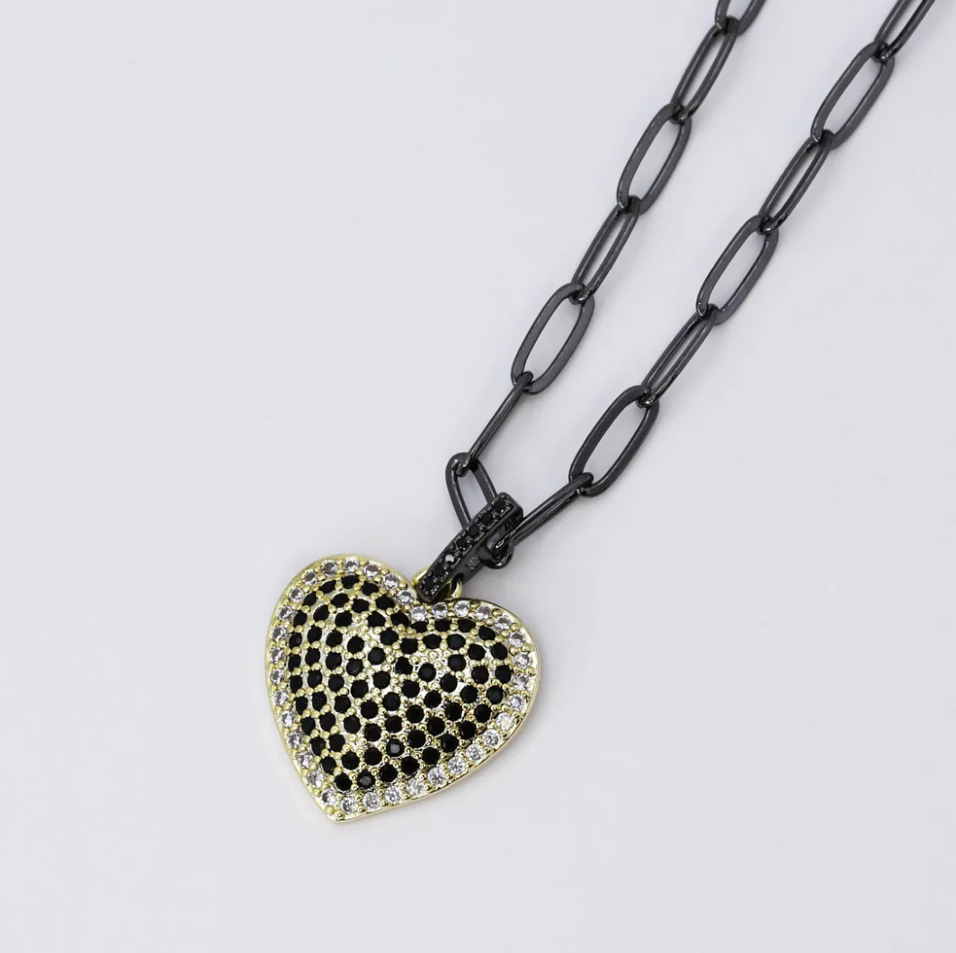 You Got My Heart Black Necklace