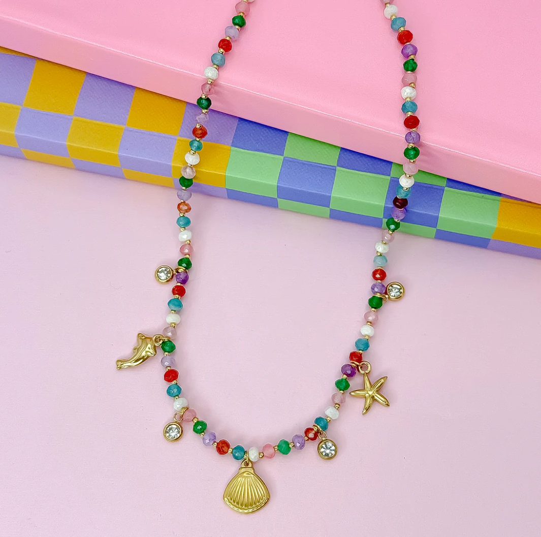 Pack Your Bags Beaded Necklace