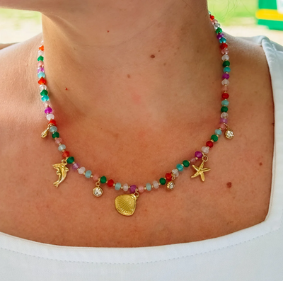 Pack Your Bags Beaded Necklace