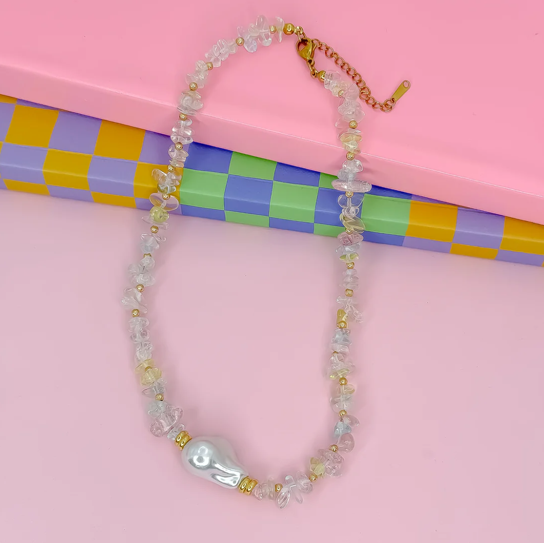 Enchanted Pearl Gemstone Necklace