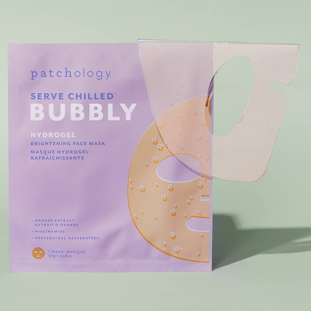 Served Chilled Bubbly Brightening Hydrogel Mask