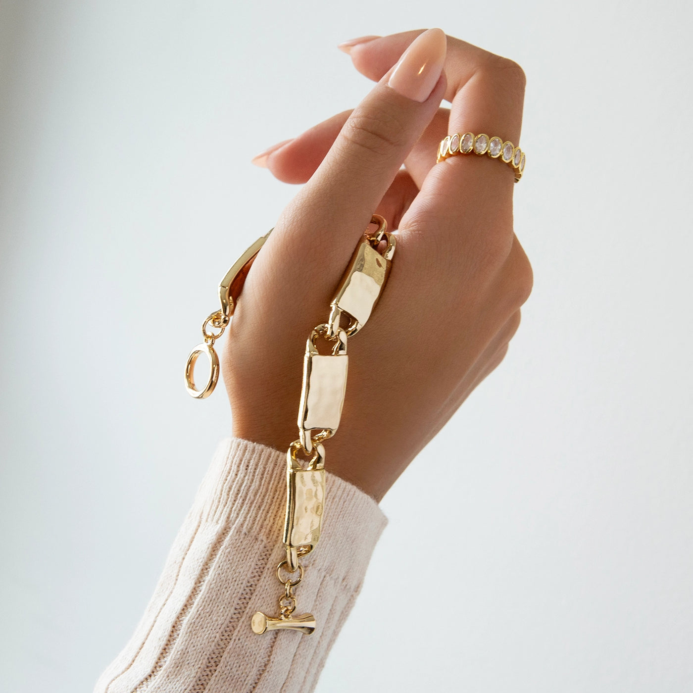 Sterling Oval Baguette Ring
