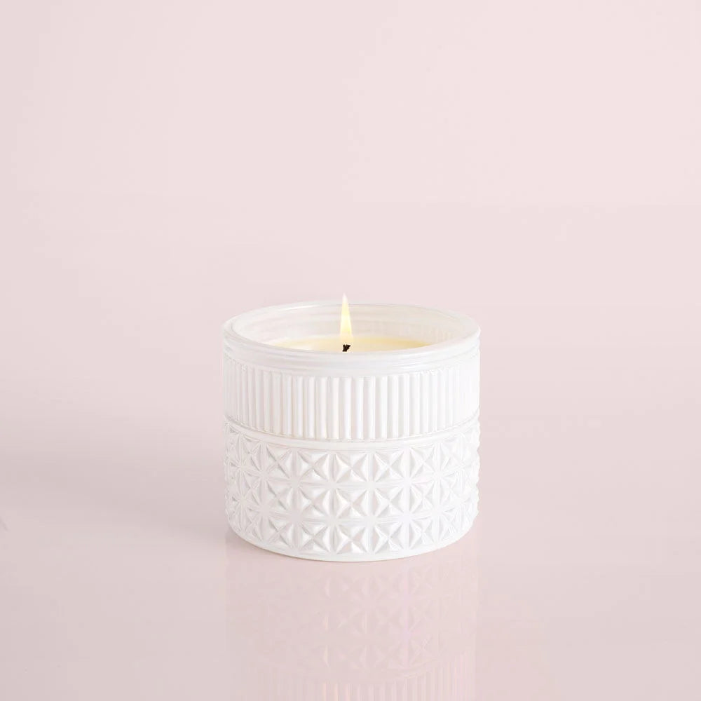 Volcano White Opal Gilded Faceted Jar