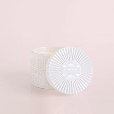 Volcano White Opal Gilded Faceted Jar
