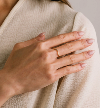 Wave Ring in Gold