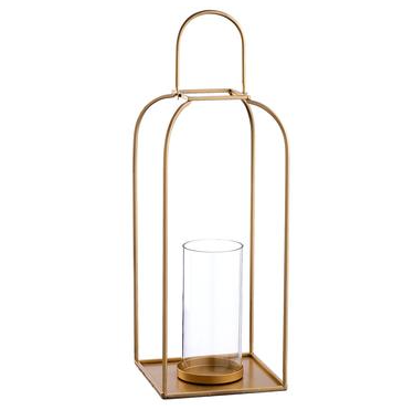 16" Pillar Candleholder w/ Glass