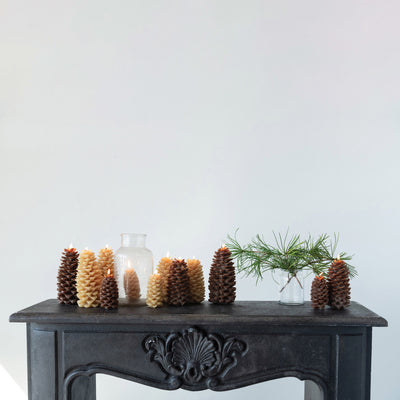 Unscented Pinecone Shaped Candle