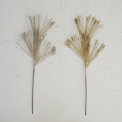 28"H Faux Long Needle Pine Spray w/ Glitter