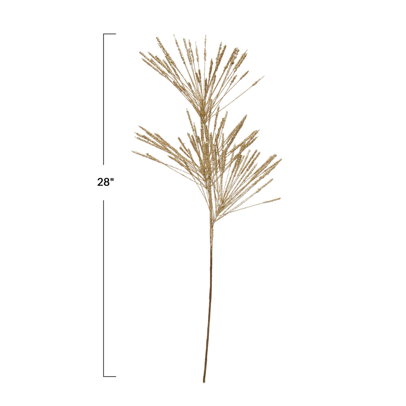28"H Faux Long Needle Pine Spray w/ Glitter