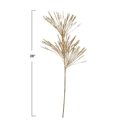 28"H Faux Long Needle Pine Spray w/ Glitter