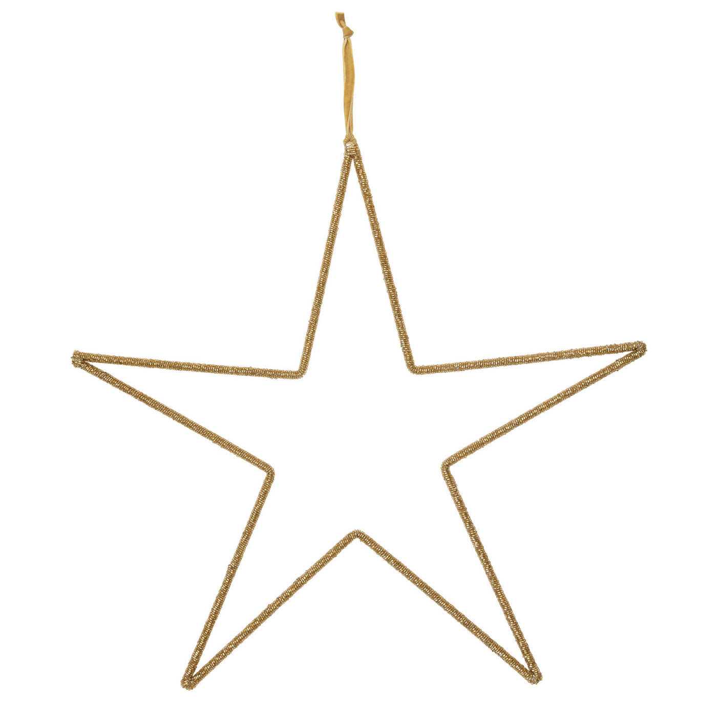 20"W x 20"H Hanging Metal & Glass Bead Star