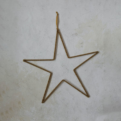 20"W x 20"H Hanging Metal & Glass Bead Star