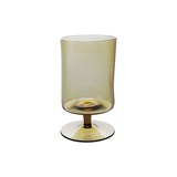 12 oz. Stemmed Indented Drinking Glass, Brown
