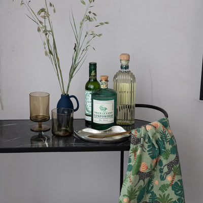 12 oz. Stemmed Indented Drinking Glass, Brown