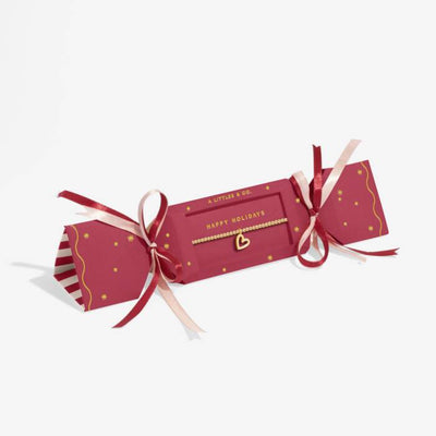 Christmas Gift Box 'Happy Holidays' Bracelet In Gold-Tone Plating
