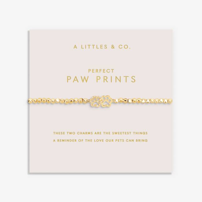 A Little 'Perfect Paw Print' Bracelet - Gold