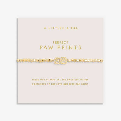 A Little 'Perfect Paw Print' Bracelet - Gold