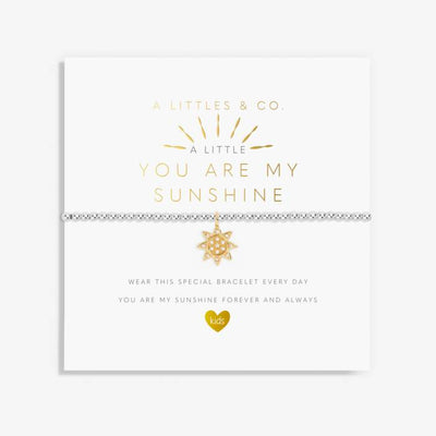 Kids' A Little 'You Are My Sunshine' Bracelet In Silver And Gold-Tone Plating