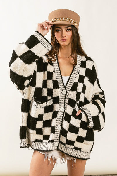 Checkmate Cozy Cardigan