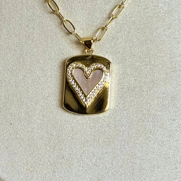 Heart Dog Tag Necklace