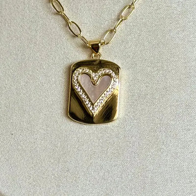 Heart Dog Tag Necklace