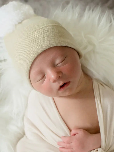 Oatmeal Pom Hat