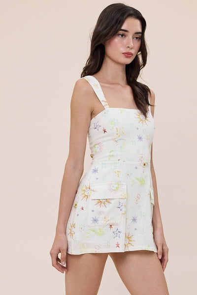 Celestial Linen Pocket Mini Dress