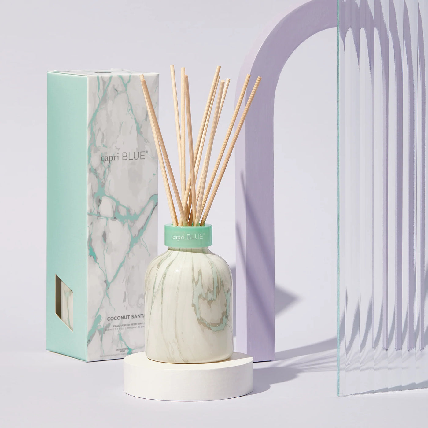 Coconut Santal Modern Marble Reed Diffuser