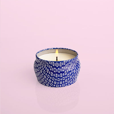 COCONUT SANTAL BLUE PRINTED MINI TIN, 3 OZ